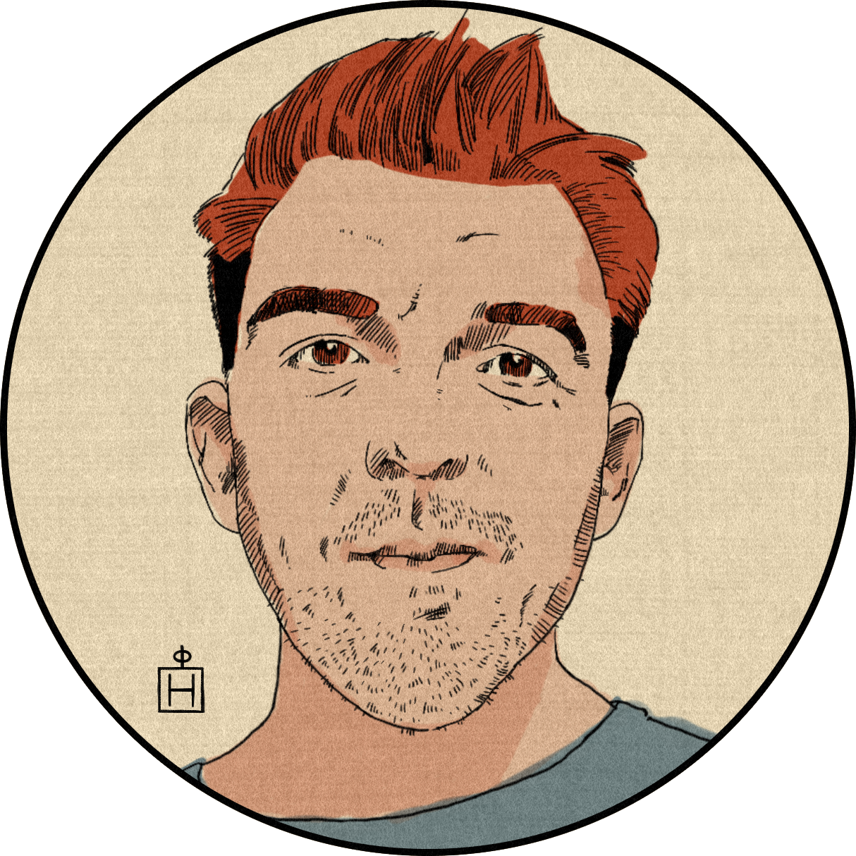 Portrait illustration of Fernaldo Nikhto